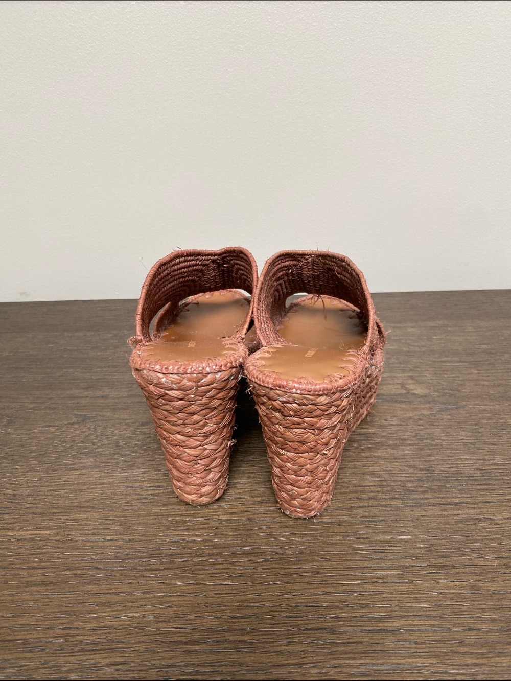 Carrie Forbes Lina Raffia Wedge Woven Platform Slide Sandals - Picture 4 of 8